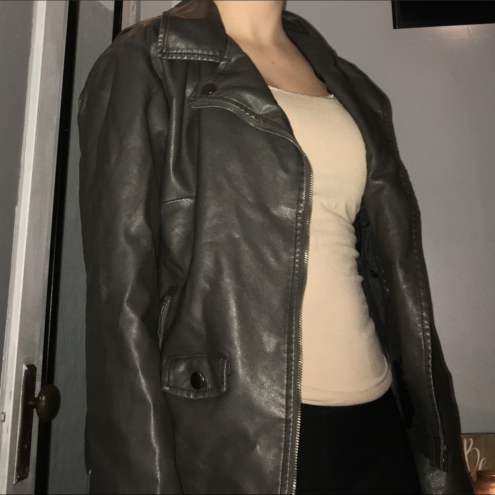 Black Faux Leather Jacket